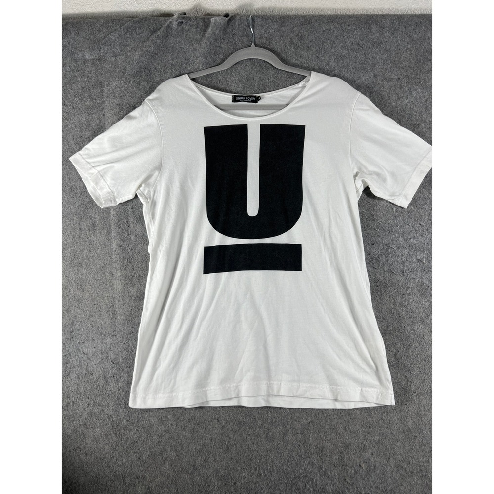 Vintage Undercover Jun Takahashi U Logo Graphic T-Shirt White Black Mens Large